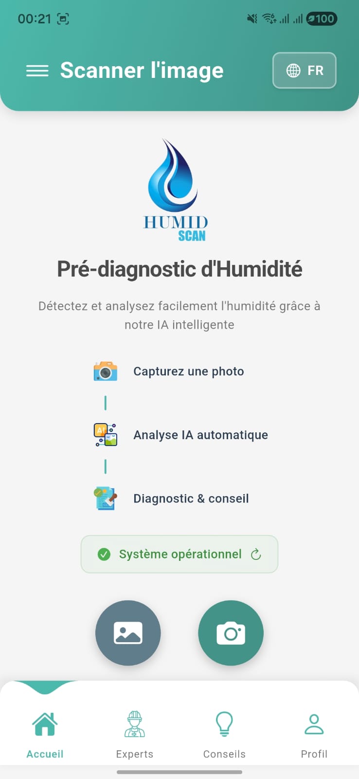 HumidScan Home Page
